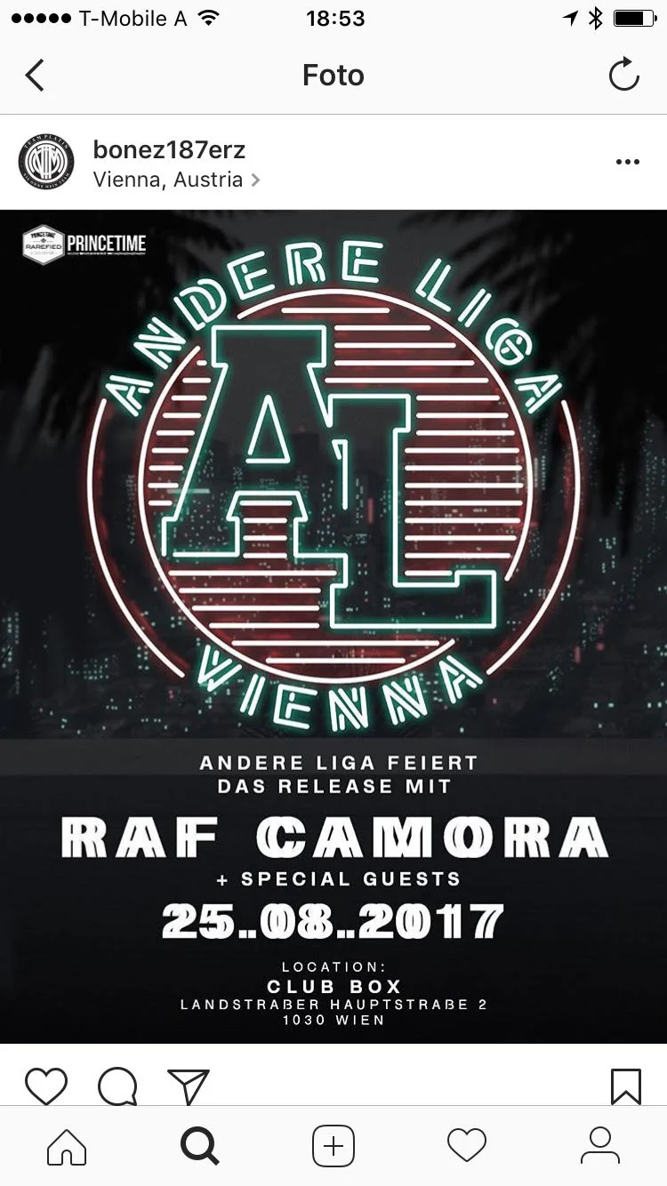 Princetime-Archiv zum Andere Liga Release Event mit RAF Camora